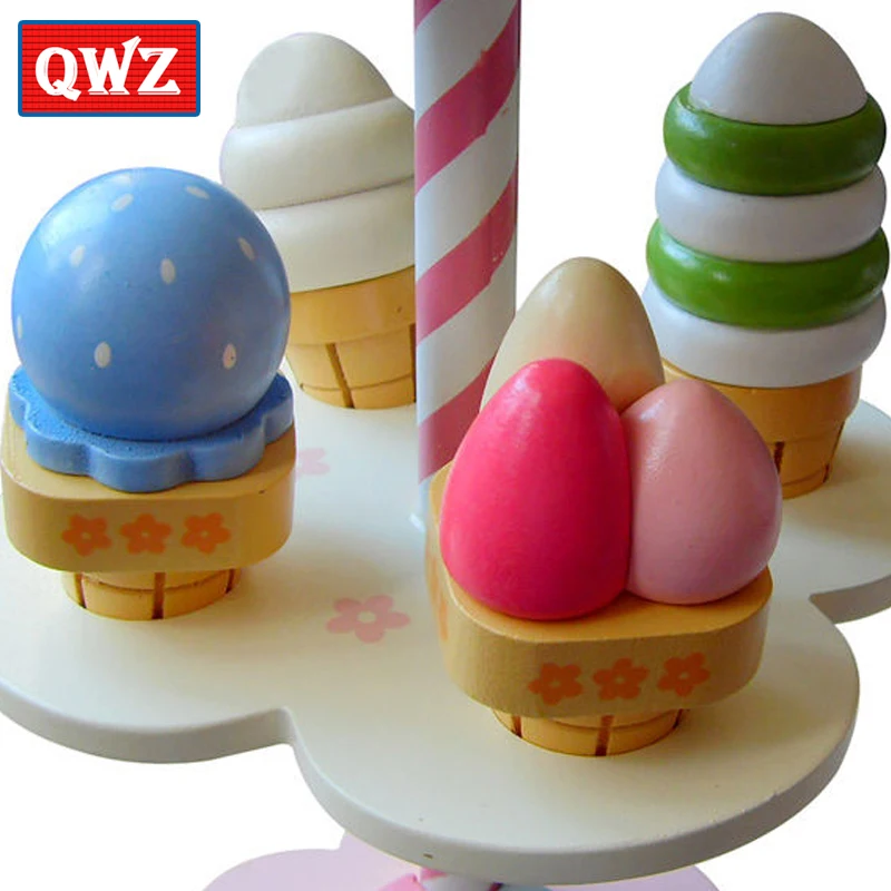 Деревянная модель QWZ мини-мороженое конфеты домик развивающие игрушки кухонные