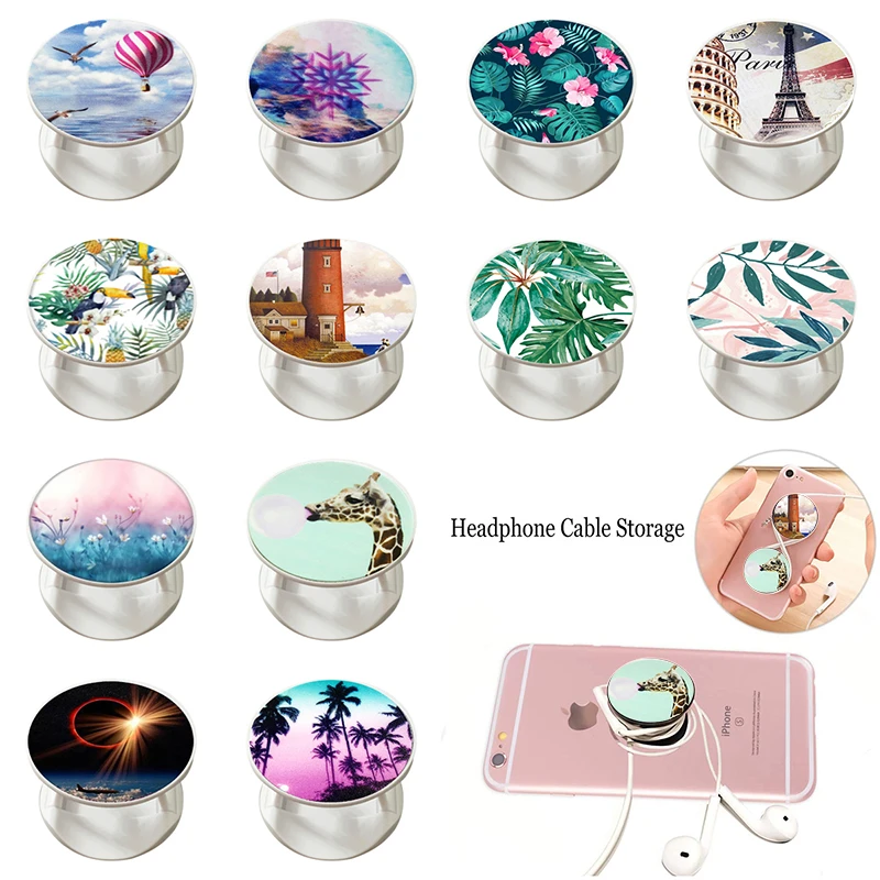 

Popular Phone Holder Popped Pocket Socket Stand Colored Drawing Rotatable Expanding Ring Grip For iPhone 13 Pro Max