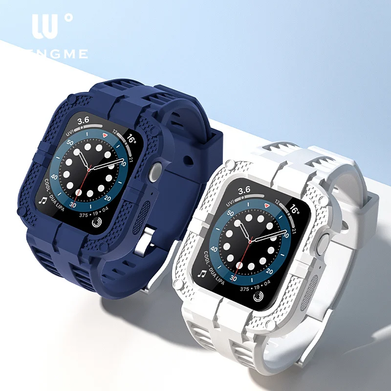 Чехол для часов Apple Watch Series 7 45 мм 41 спортивный ремешок смарт-часов Iwatch 6 SE 5 4 3 2 38 40 44 |