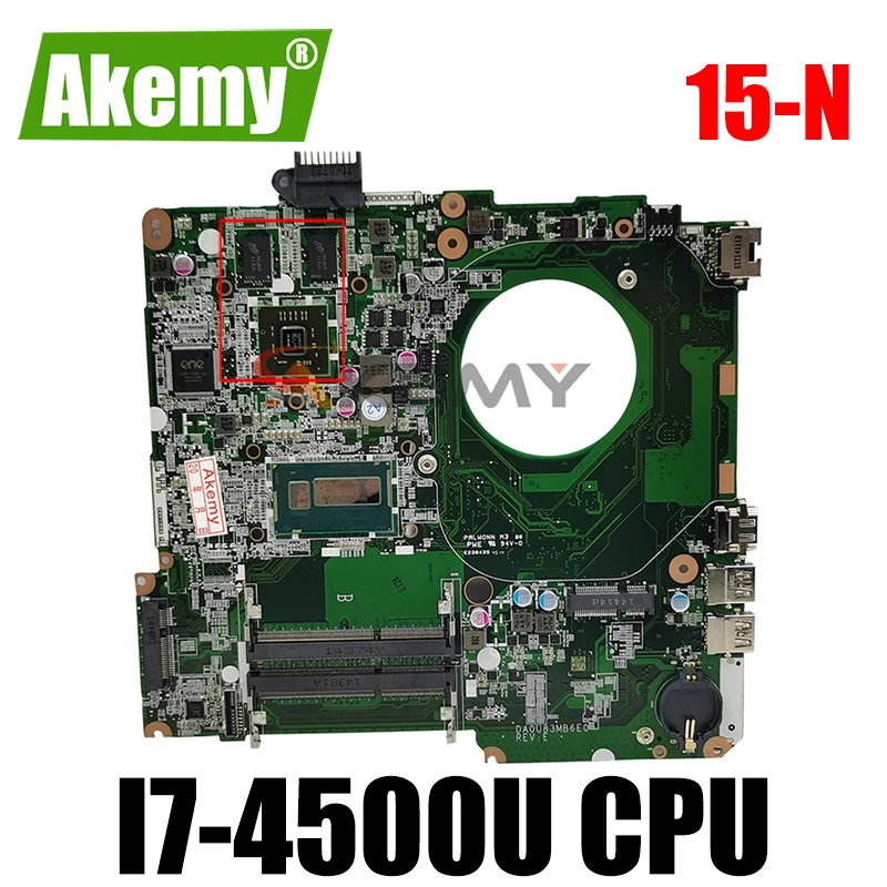 

AKemy DA0U82MB6D0 материнская плата для ноутбука HP Pavilion 15-N 15-n005TX 15'6 материнская плата DA0U82MB6D0 SR16Z I7-4500U N14P-GV2-S-A1