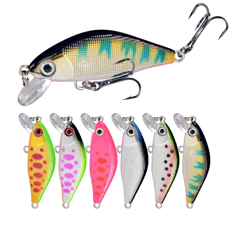 

Sinking 5cm 4.3g Hot Model Fishing Lures Hard Bait 6color for Choose Minnow Quality Professional Minnow Depth0-1.5m