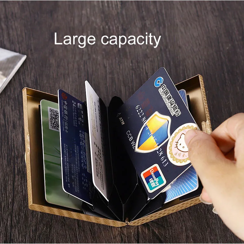 Плотный алюминиевый антимагнитный держатель для карт женщин и мужчин