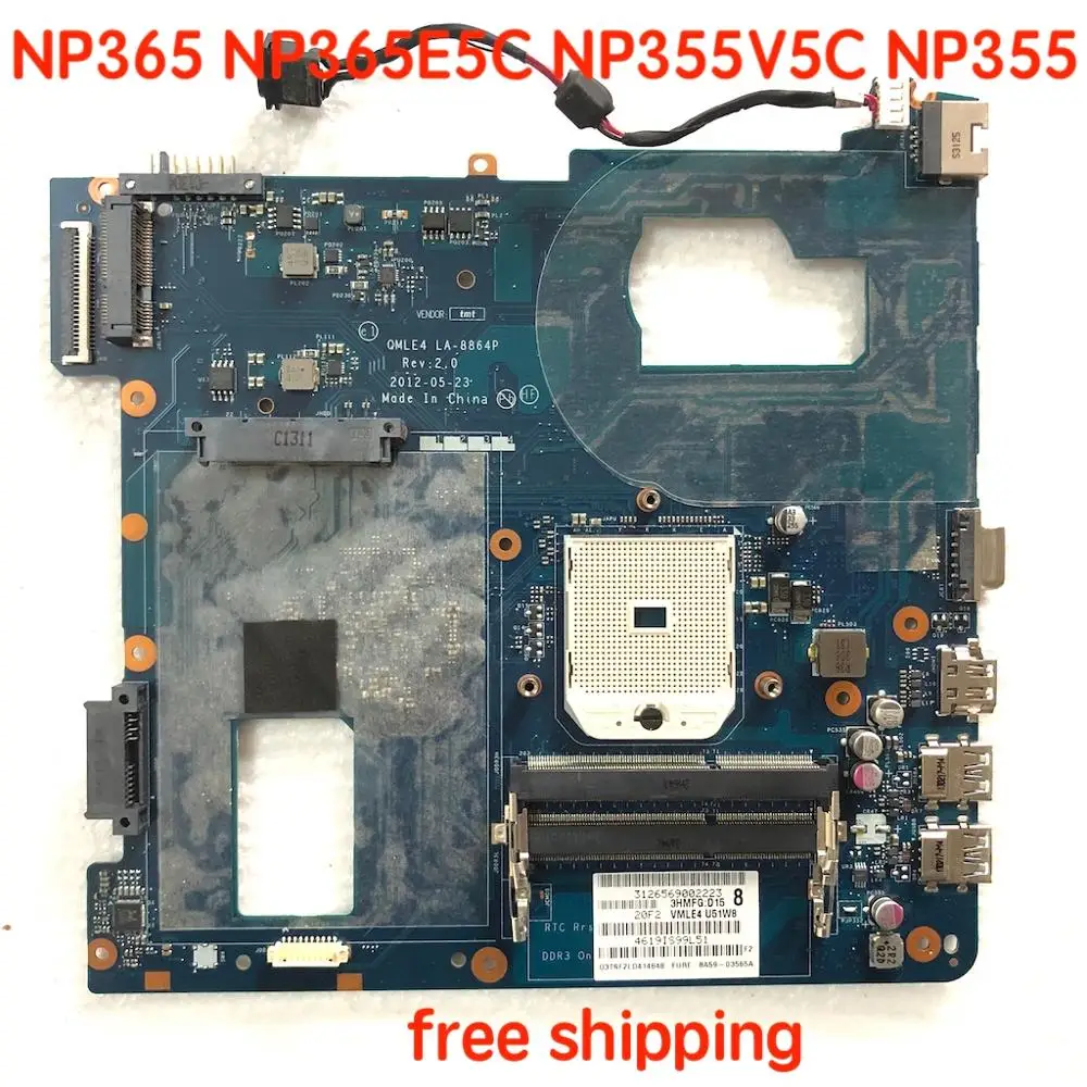 Материнская плата для Samsung NP355V5C материнская ноутбука QMLE4 LA 8864P REV: 2 0 100%