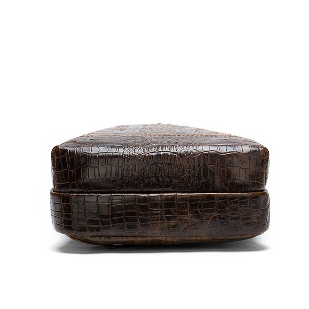 Новая мужская сумка из натуральной кожи с тиснением под крокодила модная