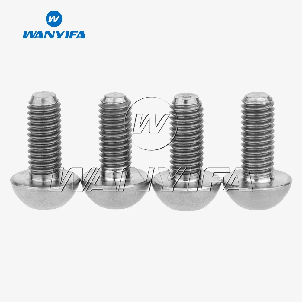 

Wanyifa Round Head Titanium Ti Bolts Water Bottle Cage Bottle Holder Bolt Screw M5 x 12mm Hex Scoket 4Pcs