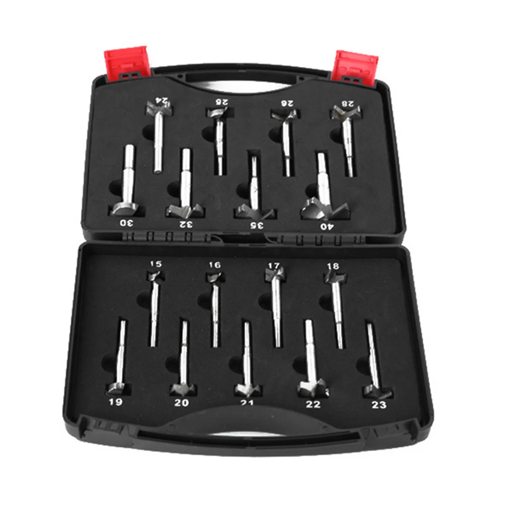 

17pcs/set Hole Opener Drills Bits Set Carbide Door Cabinet Hinge Hole Drilling Tools for Wood Board Furniture Drilling