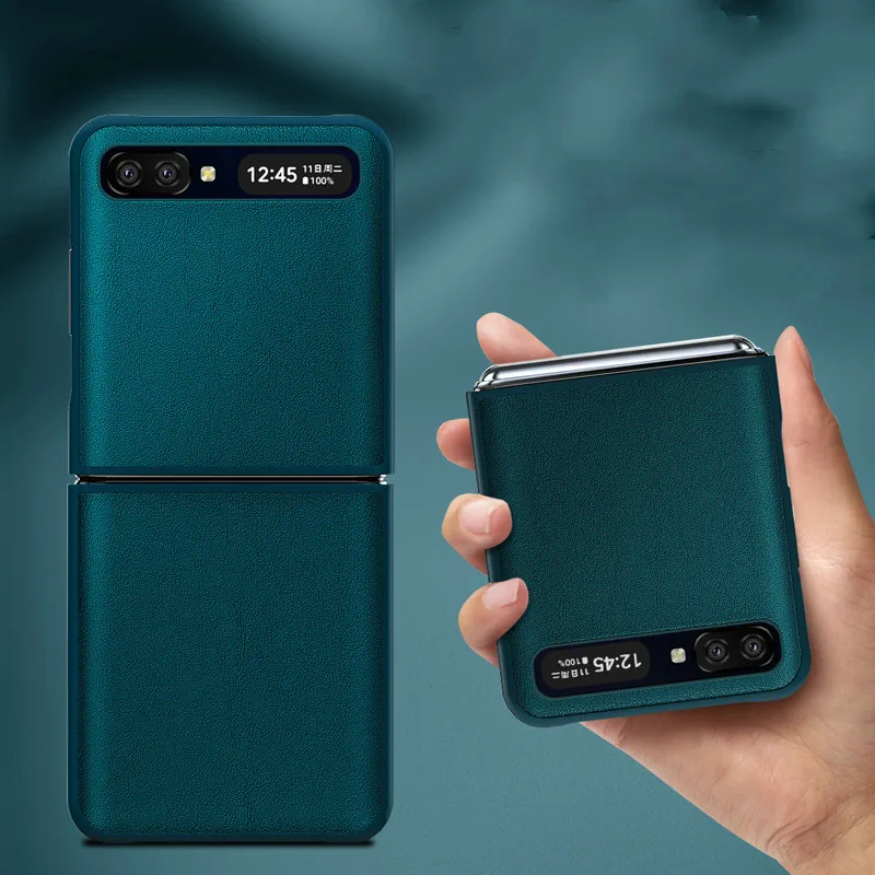 

Leather Mobile Phone for Samsung Zflip Case Mobile Phone Accessories for Samsungz Flip Folding Hard Shell Flip Cover