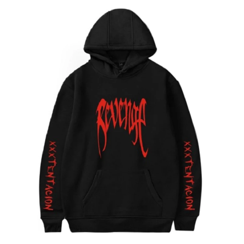 Черный Хлопок, мужские черные толстовки REVENGE Bad Vibes Forever, мужские толстовки с капюшоном, худи XXXTentacion, толстовки - Цвет: Черный