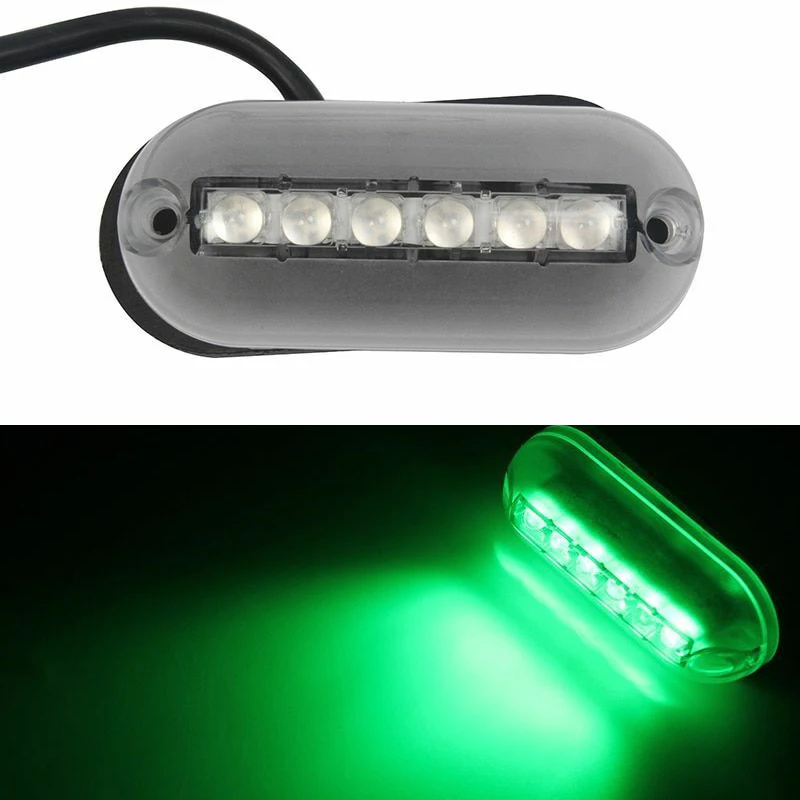 

Underwater Light Fishing Marine Boat Night Landscape Lighting 6 LED Waterproof 12V XKW