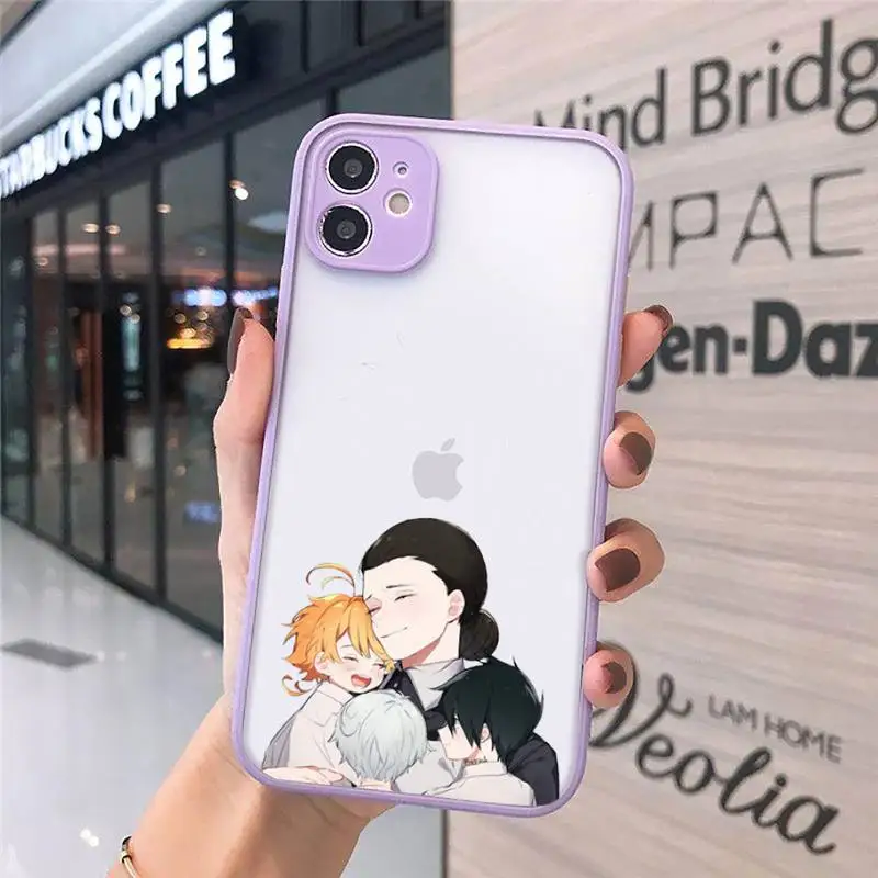 

Japan anime The Promised Neverland Phone Cases matte transparent For iphone 7 8 11 12 plus mini x xs xr pro max cover