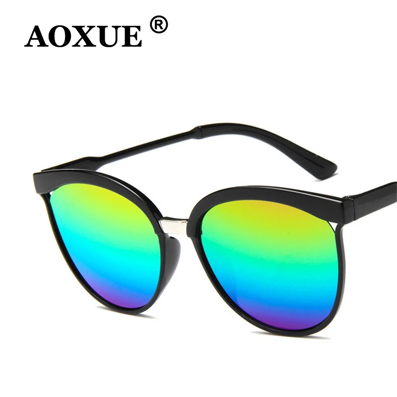 AOXUE Роскошные брендовые дизайнерские Круглые Солнцезащитные очки женские