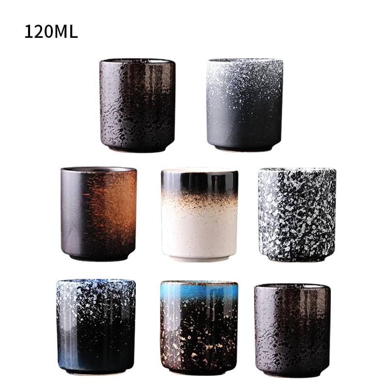 

120/200ml Ceramic Teacup Water Cup Stoneware Hand-painted Kungfu Teacup Cuisine Drinkware 2020 New Japanese Style Pottery Teacup