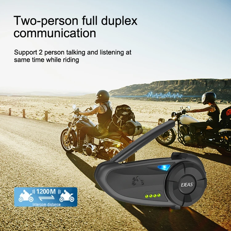 2 шт. 1200 м Quick20 мотоциклетная Интерком гарнитура Raid пара Bluetooth 4,2 с FM радио поворотный индикатор батареи для 2 всадников