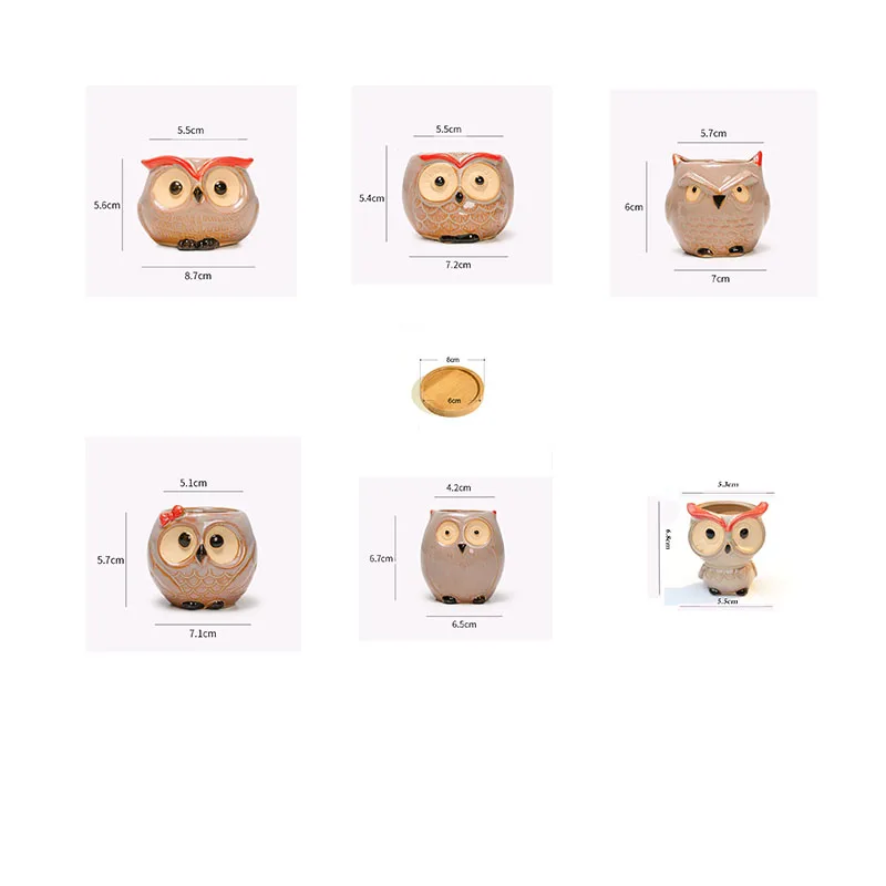

Nordic Garden Supplies Decoration Creative Succulent Owl Flower Pot Pastoral Cute Animals European Style Home Decoration