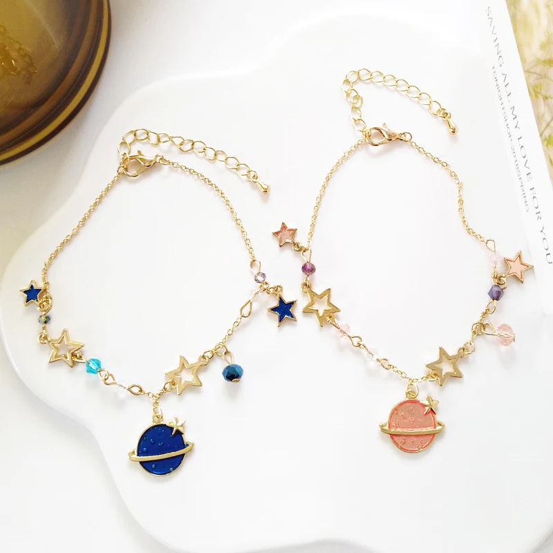 Браслет с изображением Галактики изящное Ювелирное Украшение со звездами