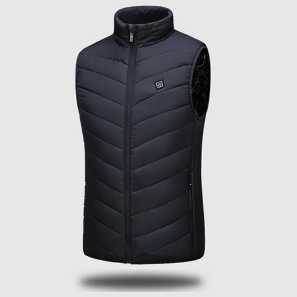 Сезон осень-зима Мужские Смарт Отопление хлопковый жилет USB на открытом воздухе