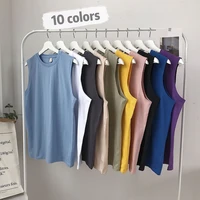 new men t shirt fashion loose tops tee casual summer sleeveless t shirts long for boys solid color t shirt clothing s4xl