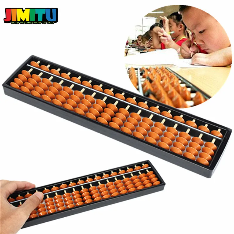 JIMITU ABS нетоксичные материалы пластик Abacus арифметические счеты соробан 17 цифр Дети Математика обучения образовательные вычисления игрушки инструмент