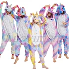 Детские пижамы одежда для сна для мальчиков и девочек детский комбинезон, одежда для сна фланелевые детские пижамы с изображением животных, волка, единорога, для детей 6, 8, 10 лет