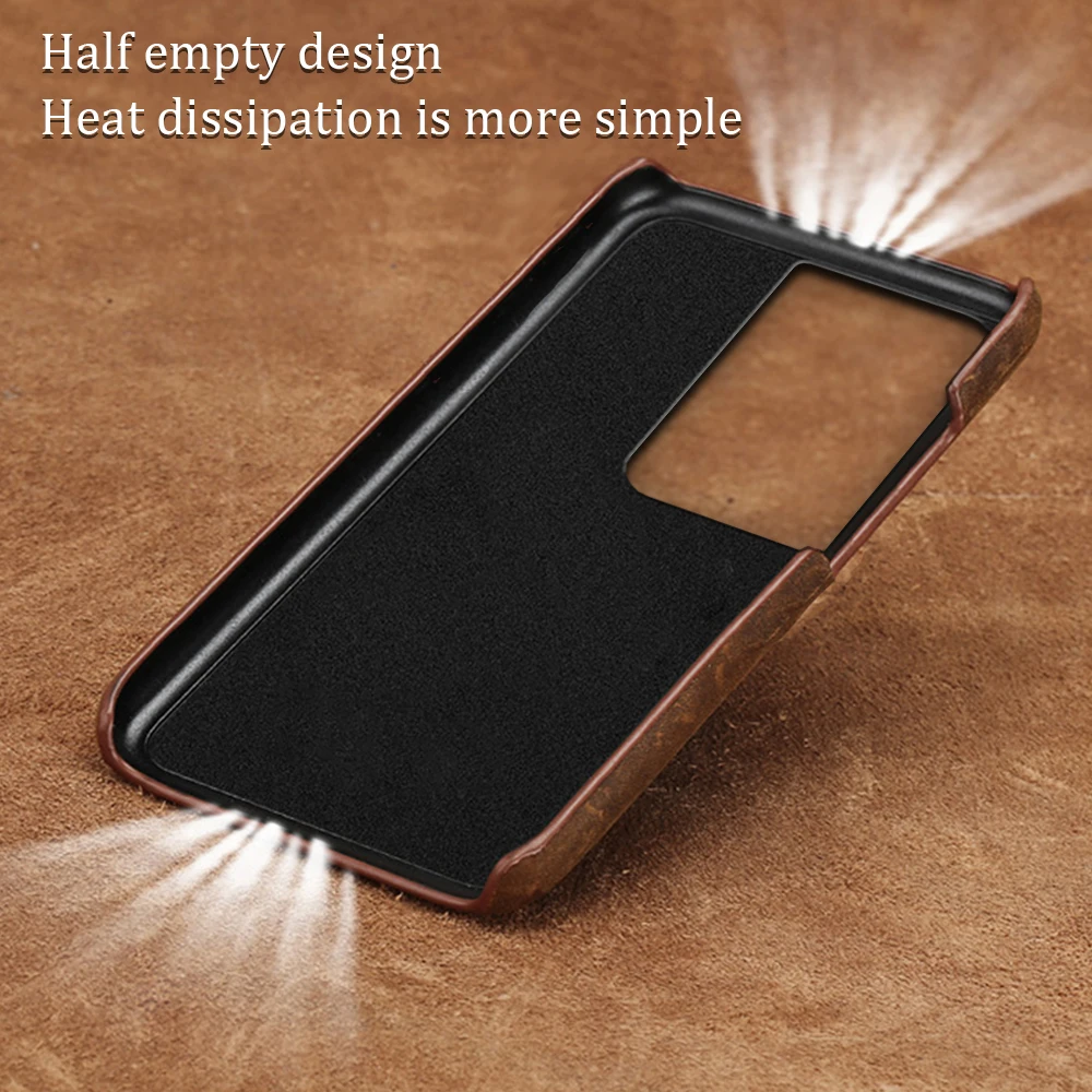 Genuine PULL-UP Leather Armor Case For Samsung Galaxy S21 Ultra S20 FE Note 20 A51 A52 A72 A71 Repairable Non-Slip Matte Cover