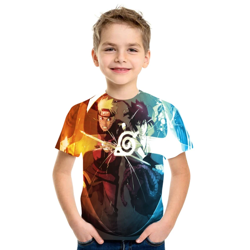 

Summer 3D printed T-shirt boys and girls clothing milk silk high-quality short-sleeved fabric size 4T-16T