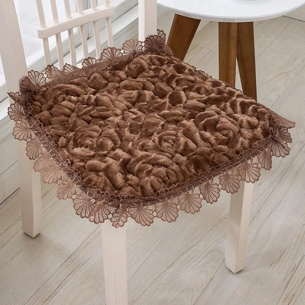 Новый современный дизайн плюшевый квадратный уплотненный стул подушка Кружева