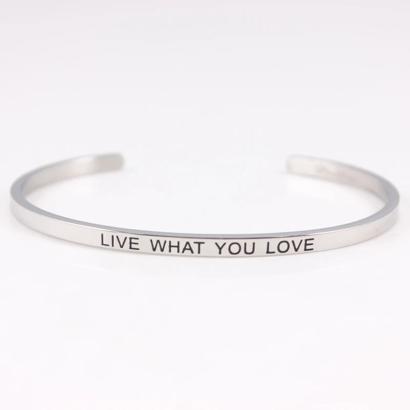 Нержавеющая сталь бар выгравированы жить в соответствии с ними вы любите