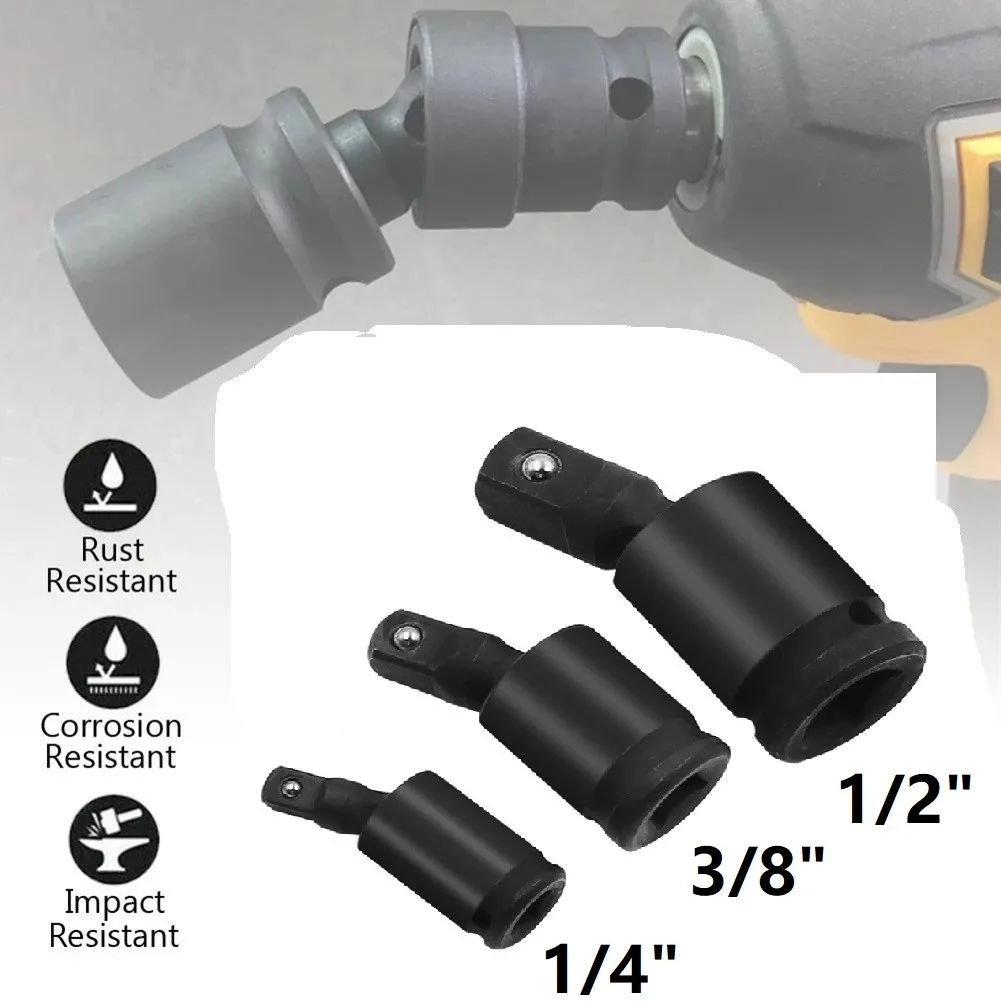 

1Pc Impact Swivel Universal Joint Socket Air Impact Socket Universal Joint 1/4" 3/8" 1/2" CR-MO Steel For Repairing Tools