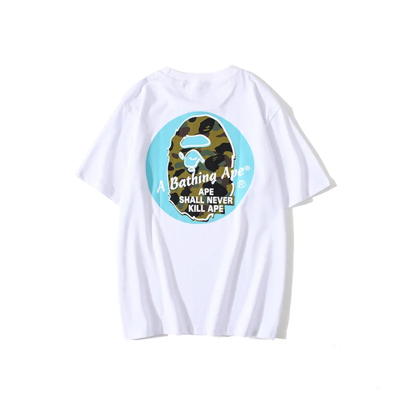 

Summer unisex short-sleeved T-shirt with ape head print