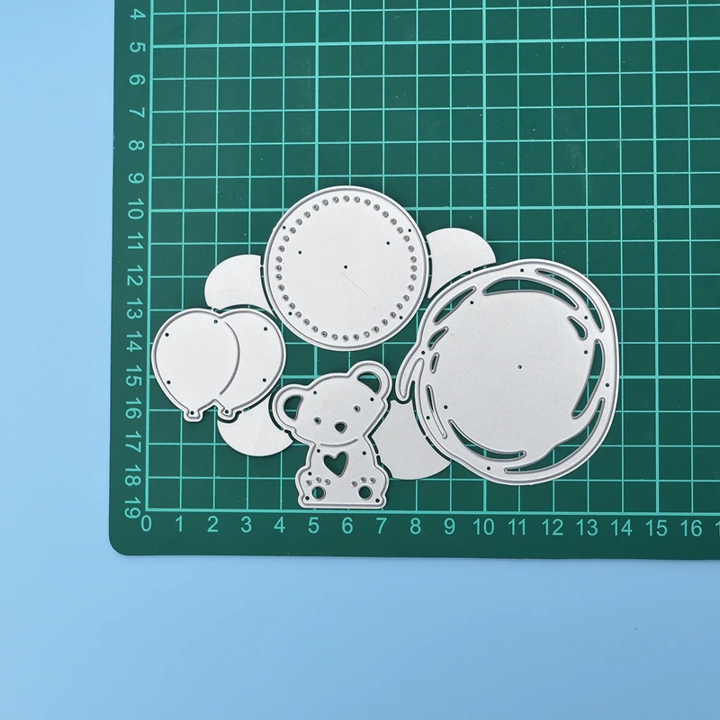 

Animal Cute Bear Balloon New 2020 Metal Cutting Dies Scrapbooking For DIY Embossing Cuts Craft Die Circle Balloon Dies 4Pcs