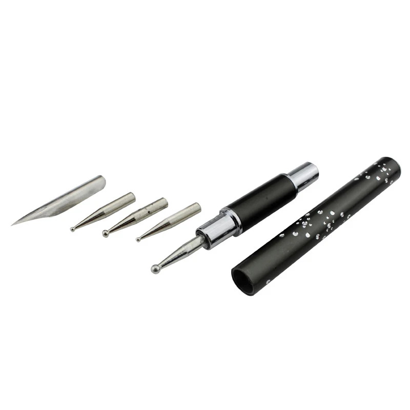 Дизайн ногтей цветок линия кончик точечная ручка с 5 точками дрель акриловый