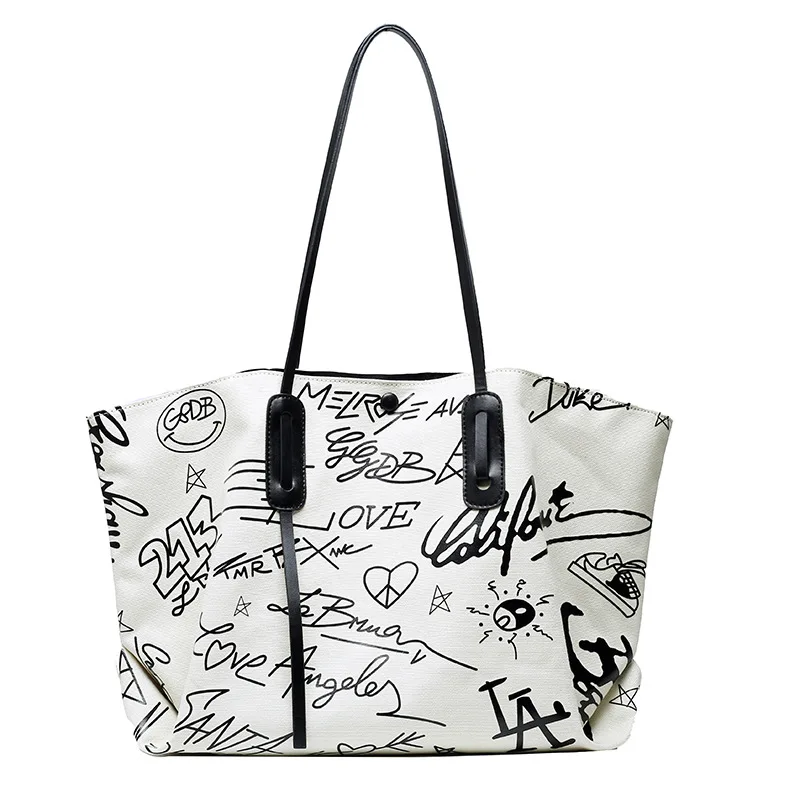 

Large-capacity bag handbags 2020 new trendy wild canvas shoulder bag summer fashion tote bag shoulder bag handbag large bag