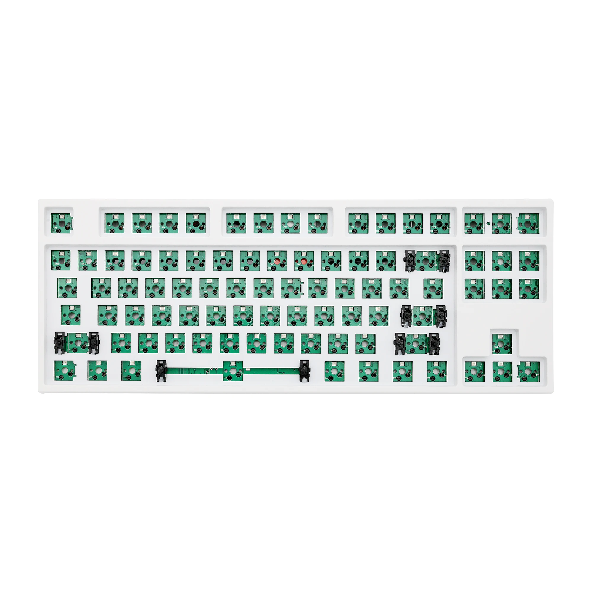 80% MKB87 TKL 87 key dual mode bluetooth White Mechanical Keyboard kit type c hot swappable switch lighting effects RGB switch