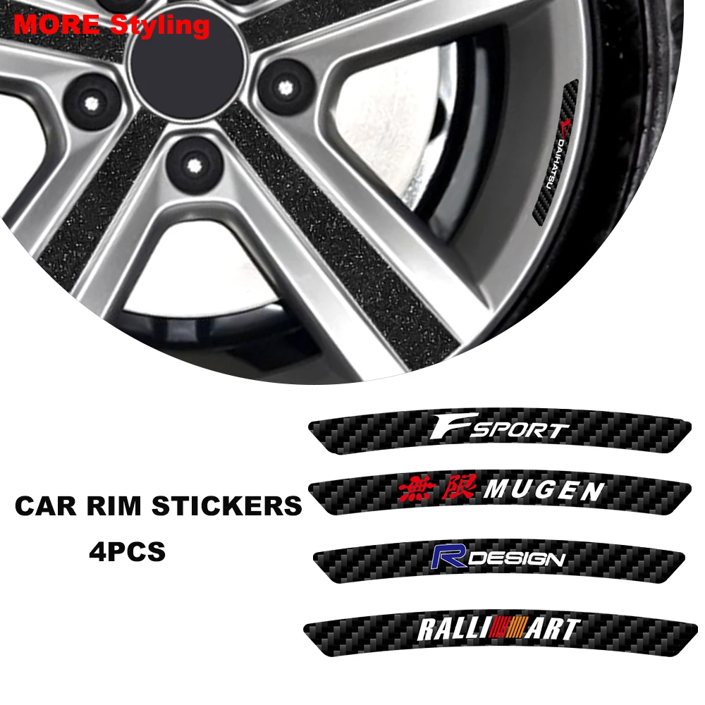

4pcs Car Rim Stickers Carbon Fiber Vinyl Wheel Eyebrow Decor Decal For Audi Sline A1 A3 S3 8P Q7 A8 S8 A4 B6 B7 A5 A6 8L B8 RS