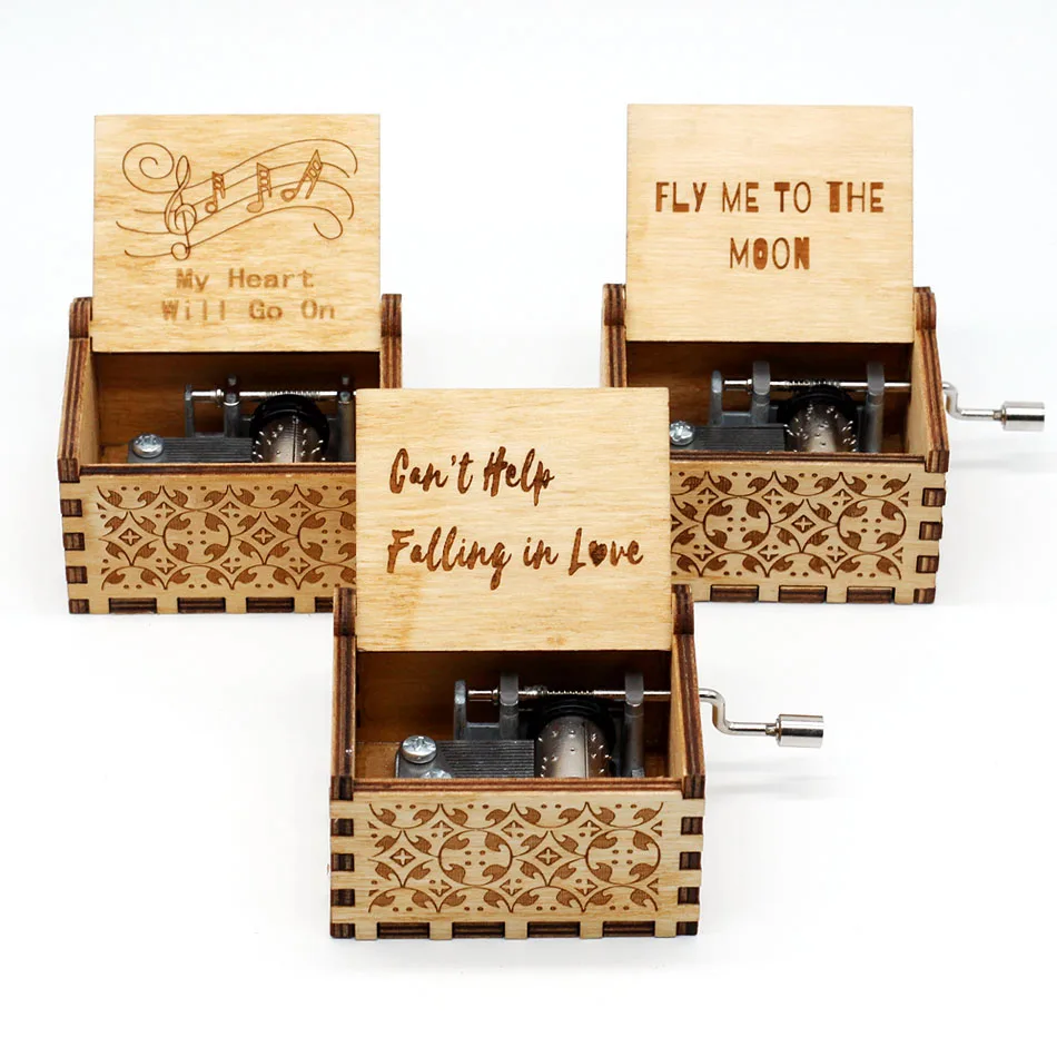 

La vie en rose vintage hand crank music box