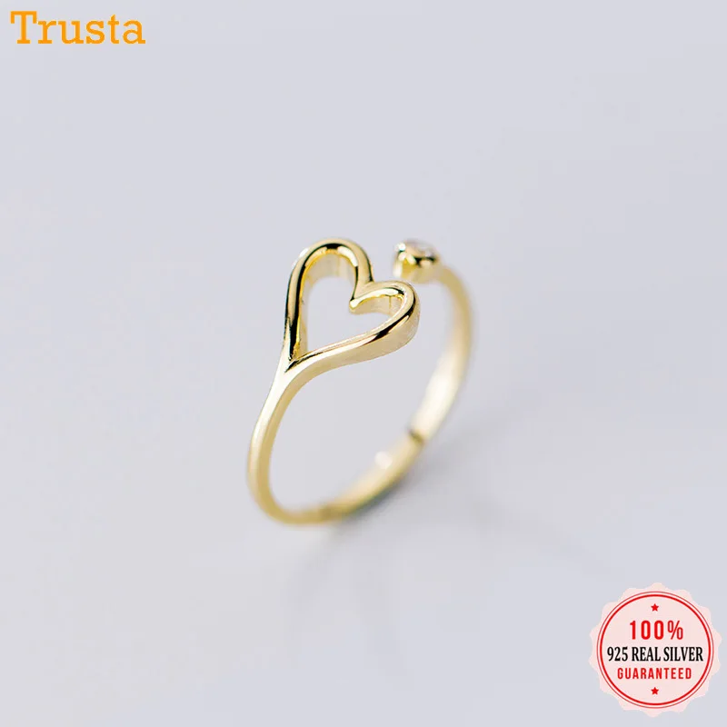 Trustdavis 100% 925 однотонные Настоящее серебро Цвет серебристый Золотой выбитое