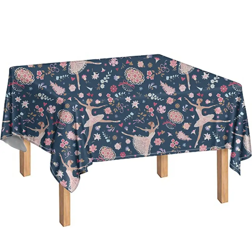 

1pcs Ballet Dancer Tablecloth Cover Fashion Table Runner Furnace Cloth Home Party Supplies