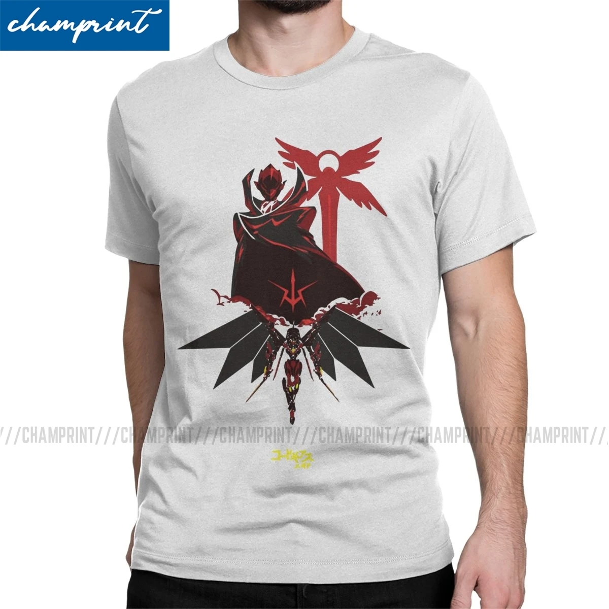 

Men Code Geass T Shirt Lelouch of the Rebellion Anime Clothing Awesome Short Sleeve Round Neck Tee Shirt Adult T-Shirt