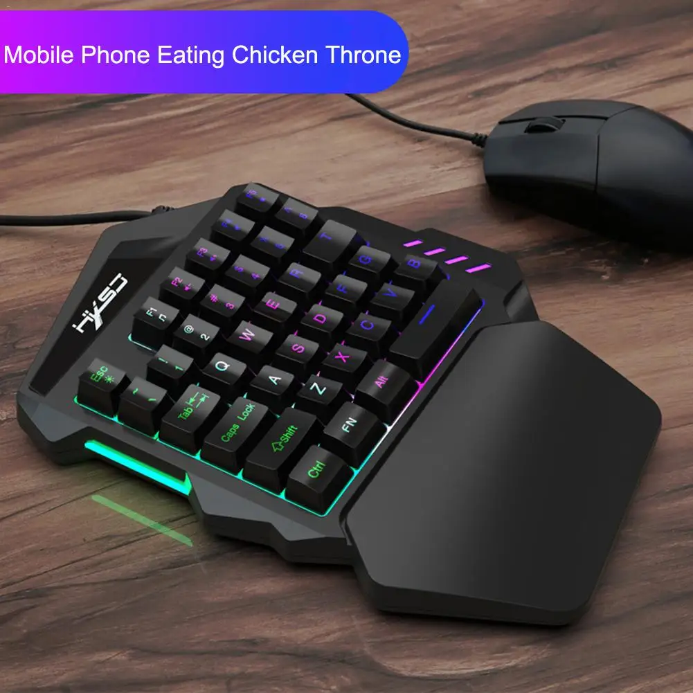 RGB мини клавиатура эргономичная игровая клавиатура с одной рукой V100 игровая механическая мини игровая клавиатура