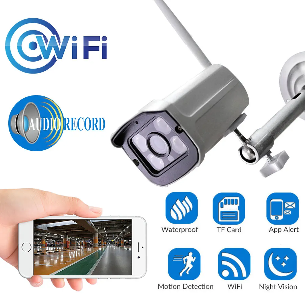 720P HD Wi Fi 1.0MP IP Камера уличная Водонепроницаемая инфракрасный Ночное Видение