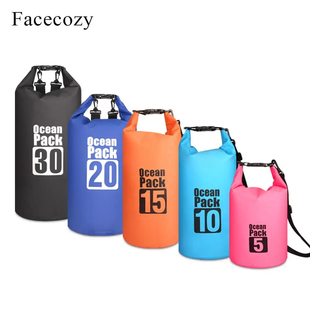Facecozy сумки для плавания реки треккинга сухие водонепроницаемые ПВХ океанов 2L 30L