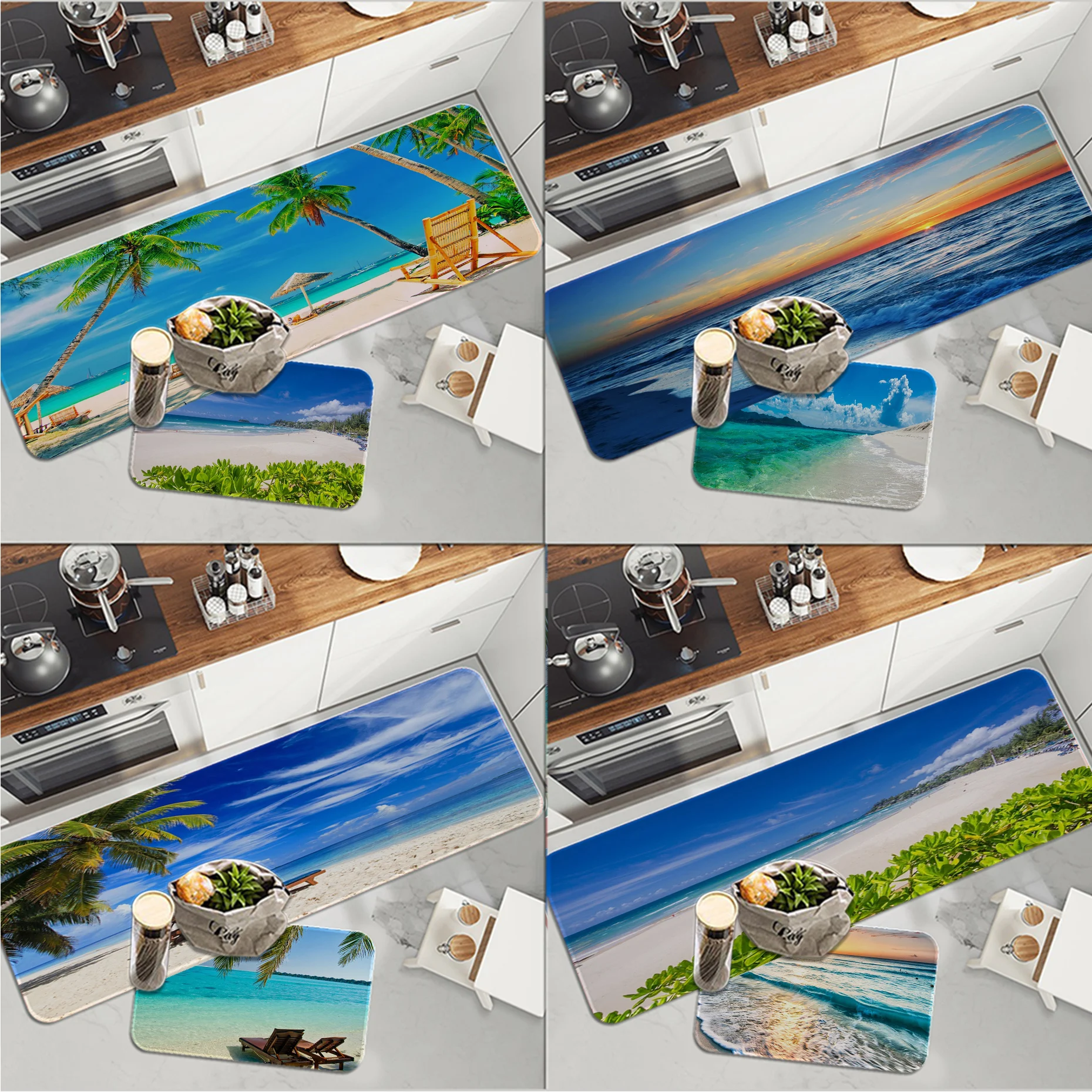 

Пляжный коврик, напольный фланелевый коврик с принтом, декоративный ковер для ванной комнаты, нескользящий коврик для гостиной, кухни, Прид...