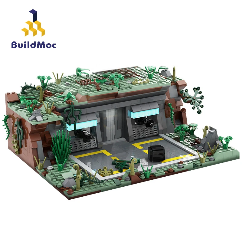 

Строительные блоки для детей, BuildMoc Space Wars, наборы для дома, архитектуры, SW база, аванпост на кашийыке-планета, MOC