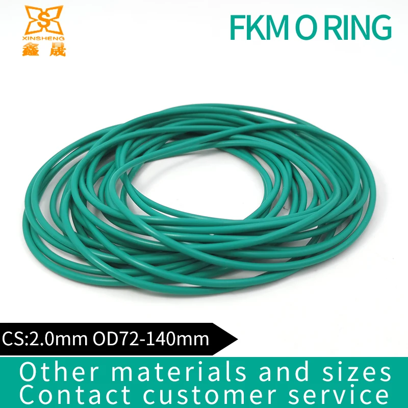 

Green FKM O rings Seals CS2.0mm OD72/75/80/85/90/95/100/110/115/120/125/130/135/140mm ORing Seal Gasket Fuel Washer