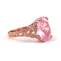 women ring rose gold color big crystal stone wedding ring for women unique design female engagement ring jewelry gift dropship