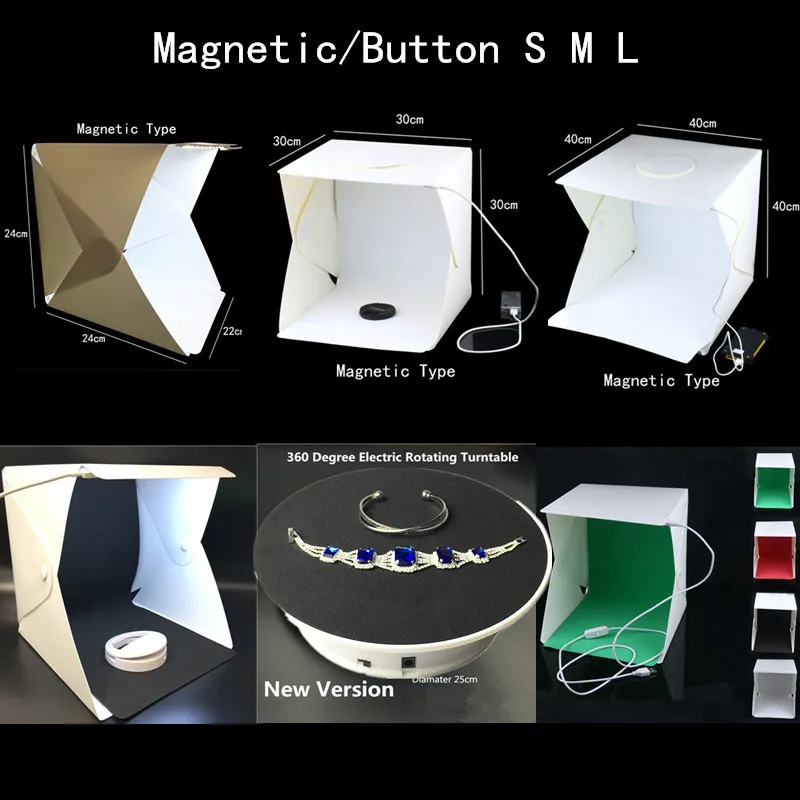 Портативный складной лайтбокс студийный софтбокс со светодиодной подсветкой