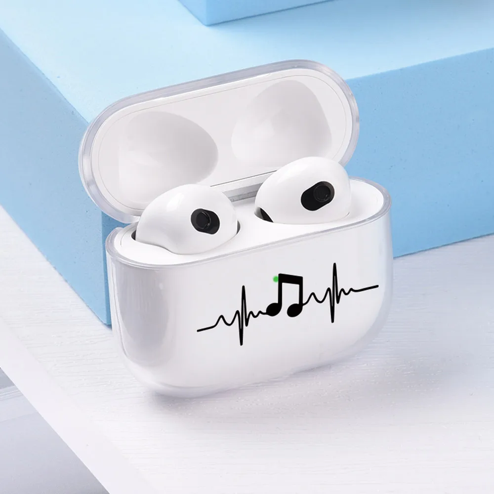 

Прозрачный чехол для Airpods 3 с креативным рисунком, чехол для ПК, Жесткий Чехол для наушников Apple Air Pods Airpod Pro 3 2 1, чехол для наушников