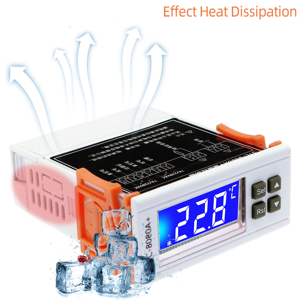 stc 8080a refrigerator thermostat temperature controller refrigeration automatic defrost timer intelligent single probe 40off free global shipping