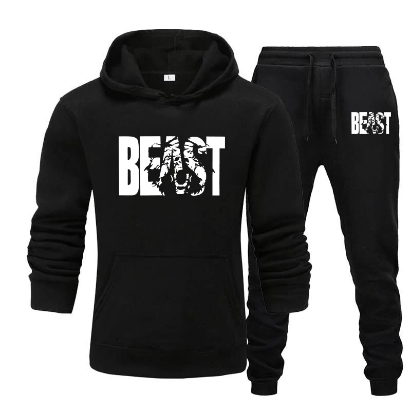 

Autumn/Winter Men/Women tracksuit 2Pcs Winter Hoodie Trouser suit Hoodie + trousers tracksuit Men's printed running tracksuit