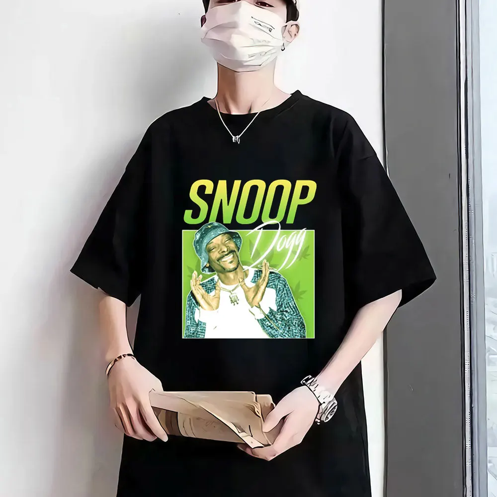 

Vintage Snoop Doggy Dogg Fashion T-shirts Rap Singer Men Women Tee Shirt Short Sleeves Clothes Oversized Unisex T-shirt Tops